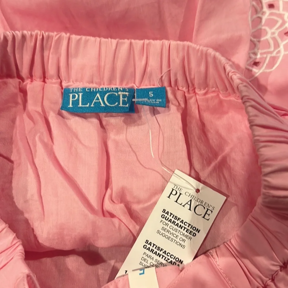 The Children’s Place Pink Embroidered Full Skirt Size 5 100% Cotton